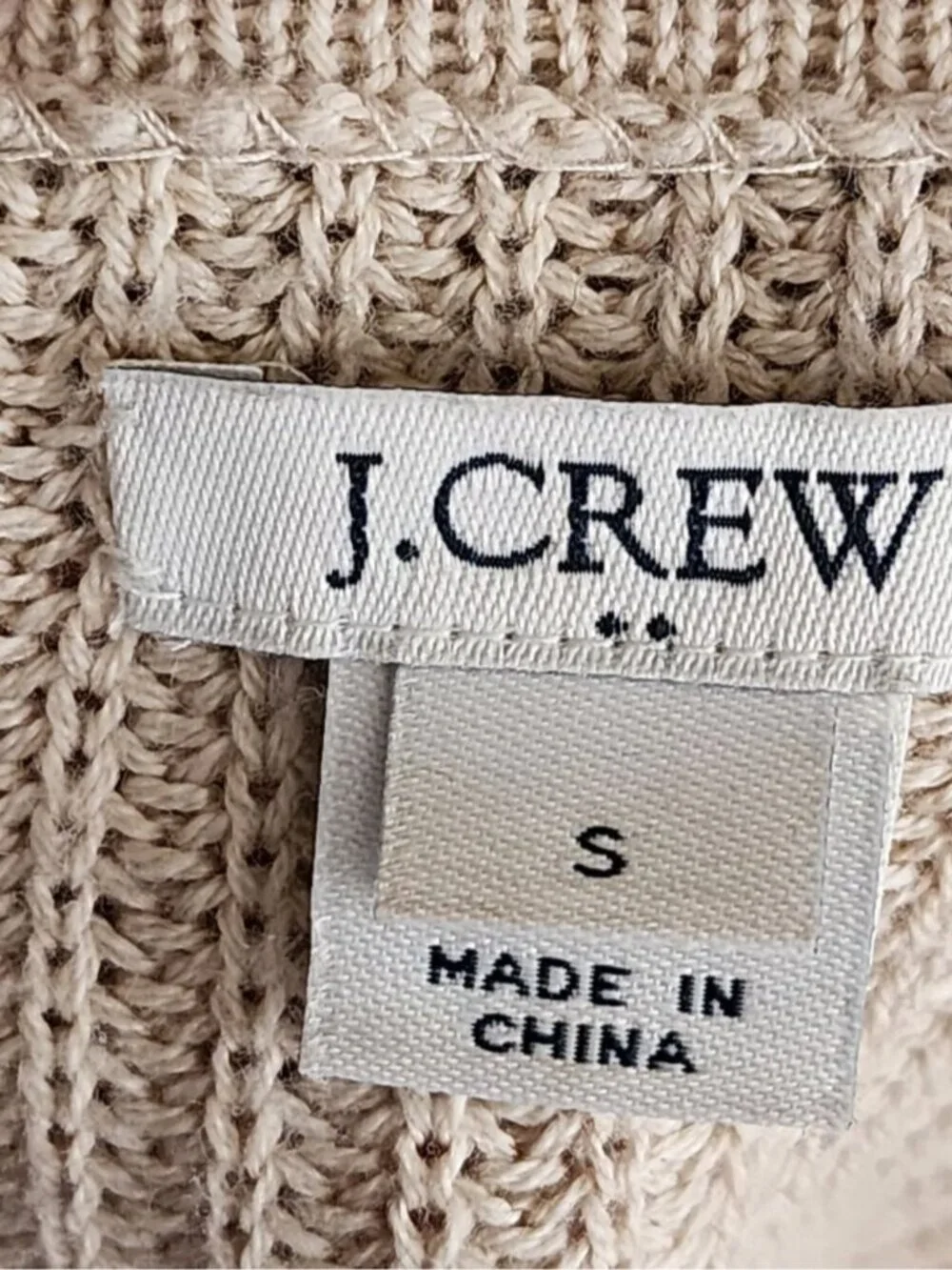 J. Crew Cotton Wool Blend Ribbed Knit Bow Crewneck Sweater
